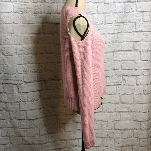 LUCKY BRAND Pink Longsleeve Cold Shoulder Sweater - Picture 4 of 12